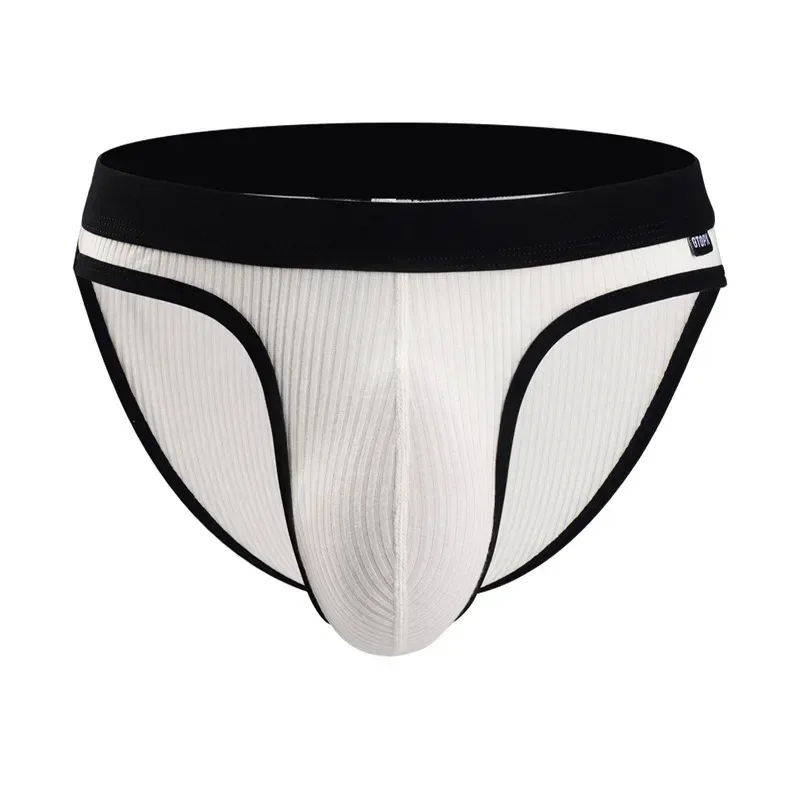 Men's Underwear U-Convex Pouch Briefs Breathable Soft Elastic Low Rise Panties For Men Daily Lingerie 2-Pack