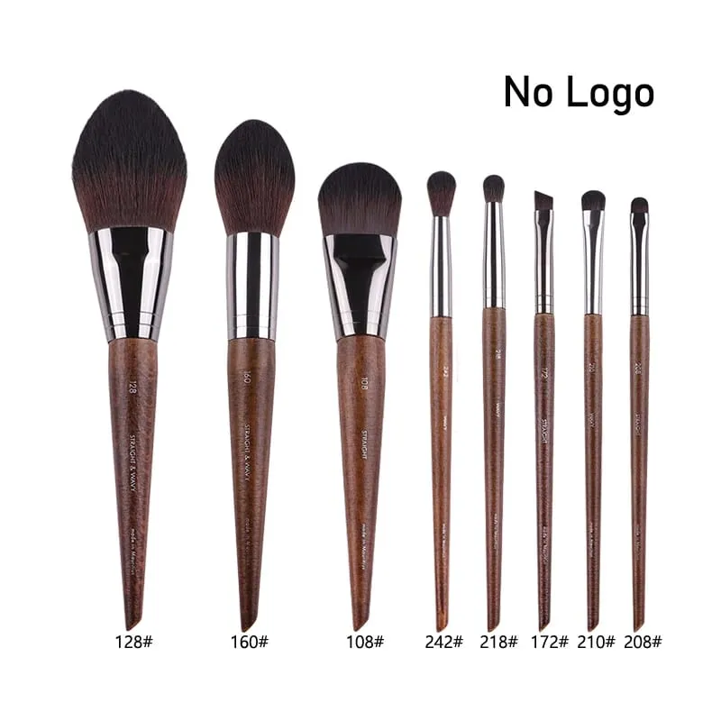 Natuurlijk hout Oogmake-up kwasten hele set Pro Crease Oogschaduw Make-up kit smudge highlighter wenkbrauw Lip wimperborstel praktisch