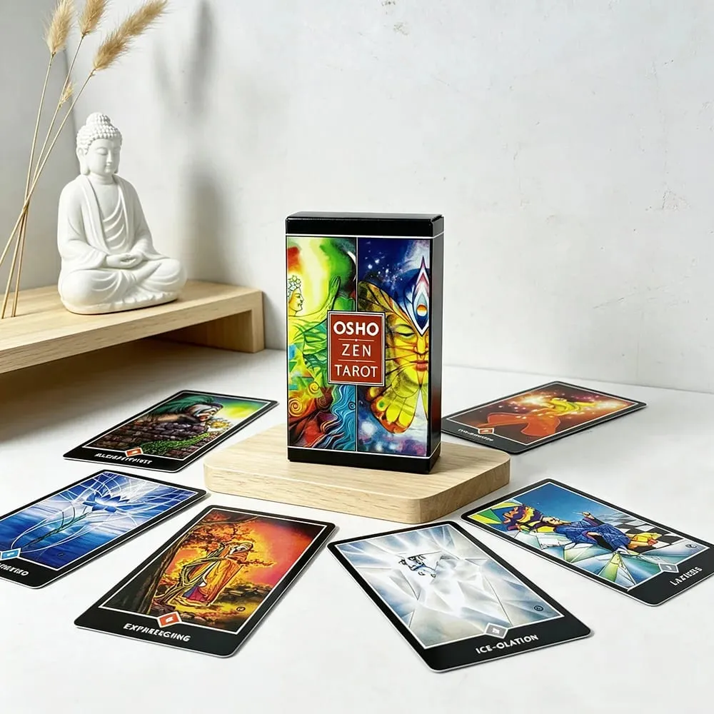 Osho Zen Tarot Cards 79Pcs English Version Divination Board Game Cards Game – Mindfulness & Meditation Deck for Spiritual Growth
