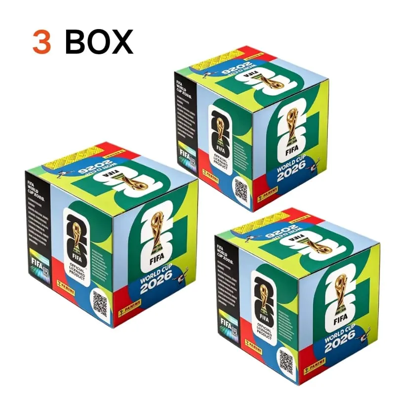 Panini FIFA World Cup 2026 תיבת מדבקות אטומה תיבת תחביבים מדבקות כדורגל לאספנות עבור אוסף אלבומים מאוורר כדורגל