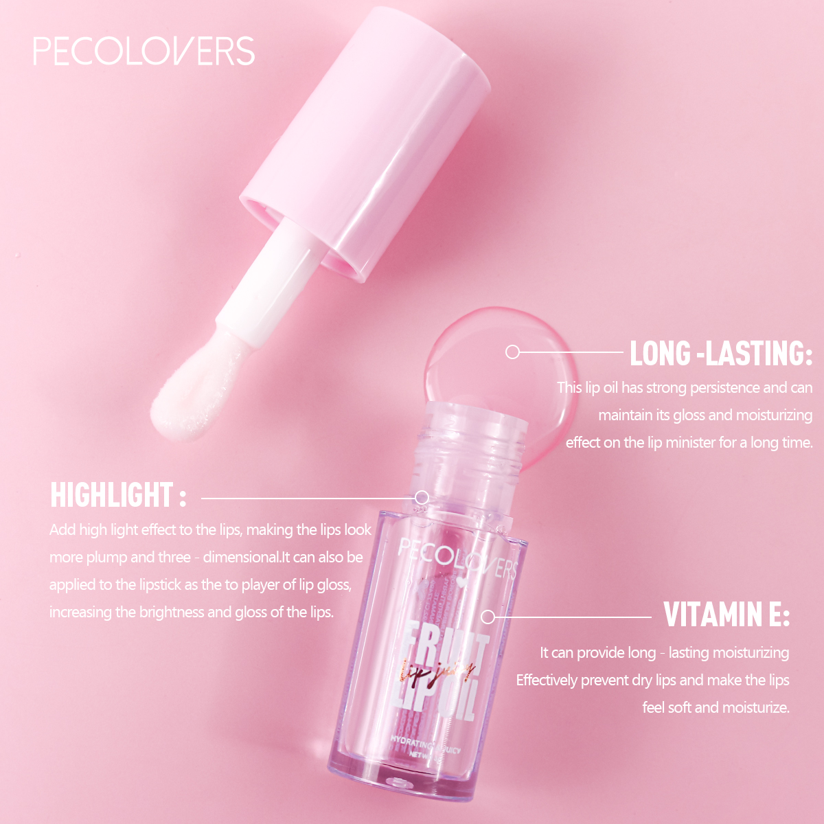 Glitter Plumping Lip Gloss Jelly Strawberry Moisturizer Fruit Lip Oil Διαφανές Fullness Lip Tint Gel μαλακό σωλήνα Μακιγιάζ LipCare — image 4