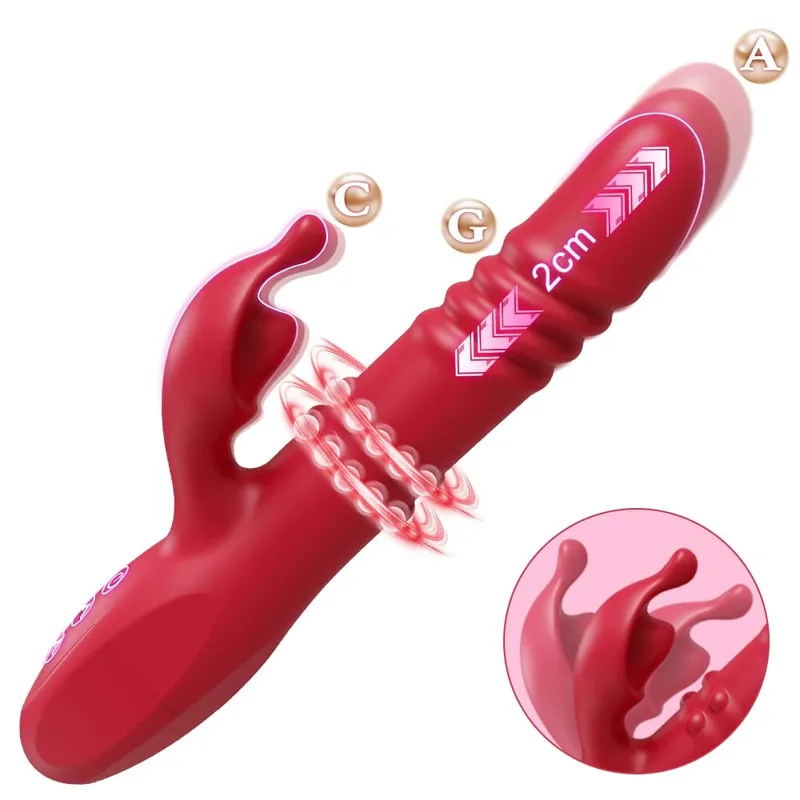 Thrusting Rabbit Vibrator for Women Vagina Dlido Vibrator G-Spot Clitoris Stimulator Female Masturbation Sex Toy for Women — image 9