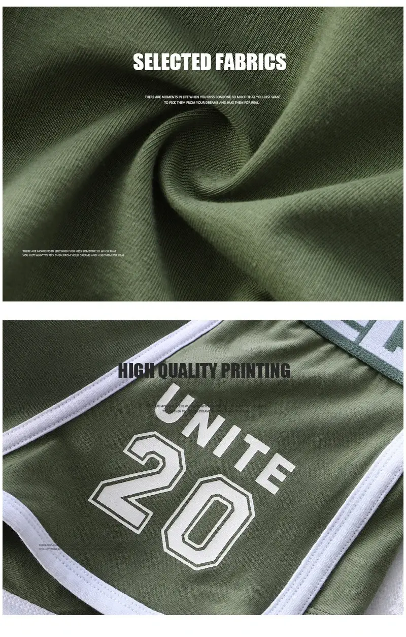 1/3pc roupa interior masculina esportes boxer shorts de algodão oversized cor sólida juventude moda esportes calcinha masculina confortável respirável — image 5