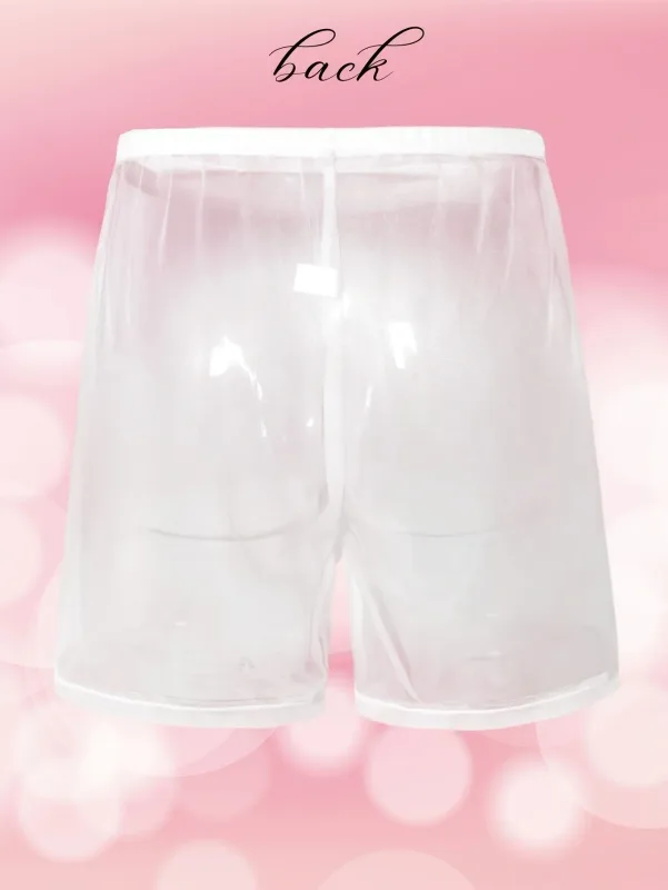 1Pc Sexy Sheer Mesh Men Underwear Fashionable Soft Transparent Home Loose Fit Boxing Pants Sleep Shorts Sleepwear Pajama Pants — image 5