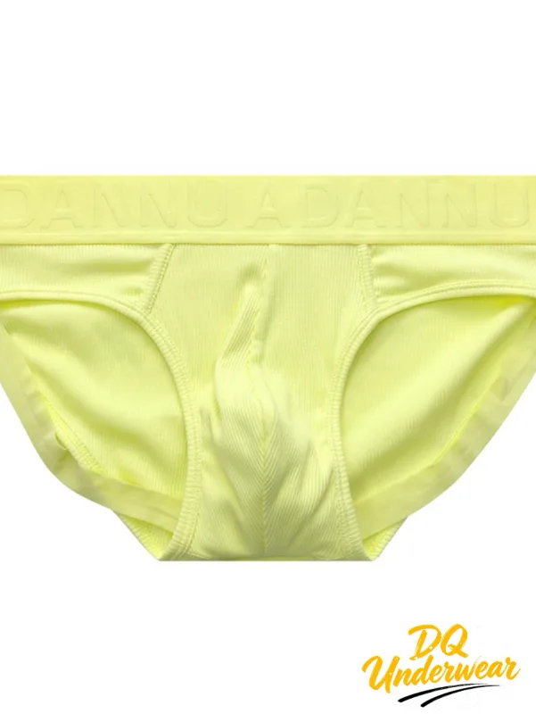 1 pz slip maschili a coste tinta unita ADANNU logo in rilievo elastico in vita stretch comfort quotidiano bikini mutande AD759 — image 16