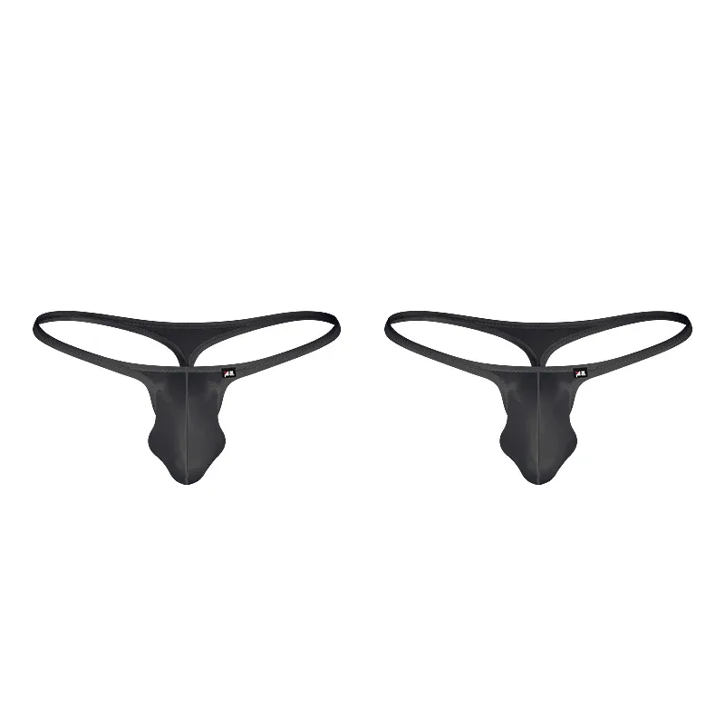 Men's Underwear Japanese Style Ultra-Thin Ice Silk Thong Low Waist Elastic Comfortable T-Back