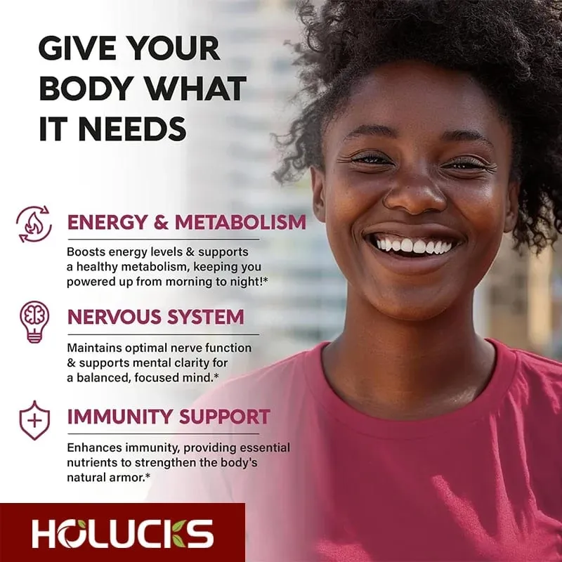 Buy 1 Get 1 Free! Pure Vitamin B Complex Supplement for Energy Metabolism & Nervous System Immune Defense & Stress Relief