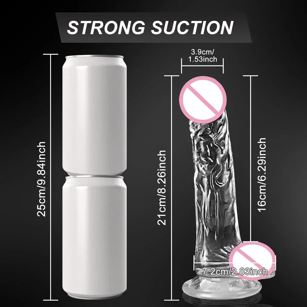 Jelly Dildo 4 Sizes Transparent Soft Realistic Penis Fake Dick Butt Plug for Woman Men Gay Sex Toys Female Vagina Anal Sex Toys