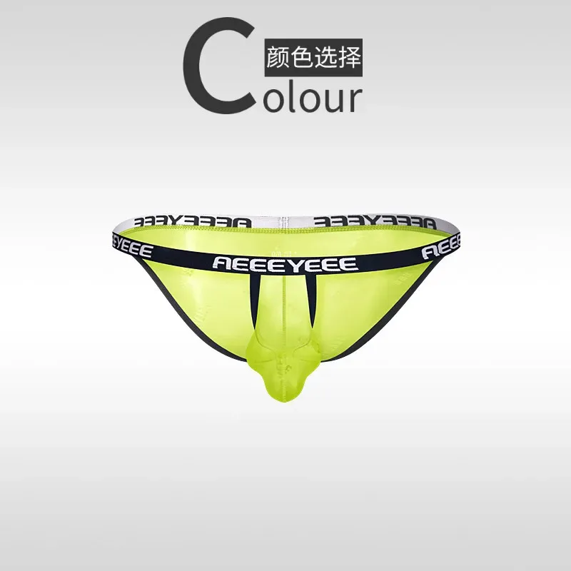 Sexy Mens Underwear Ice Silk U Convex Men Briefs Slit Thin Breathable Transparent Man Panties Low Waist Slip Homme Трусы Мужские — image 13