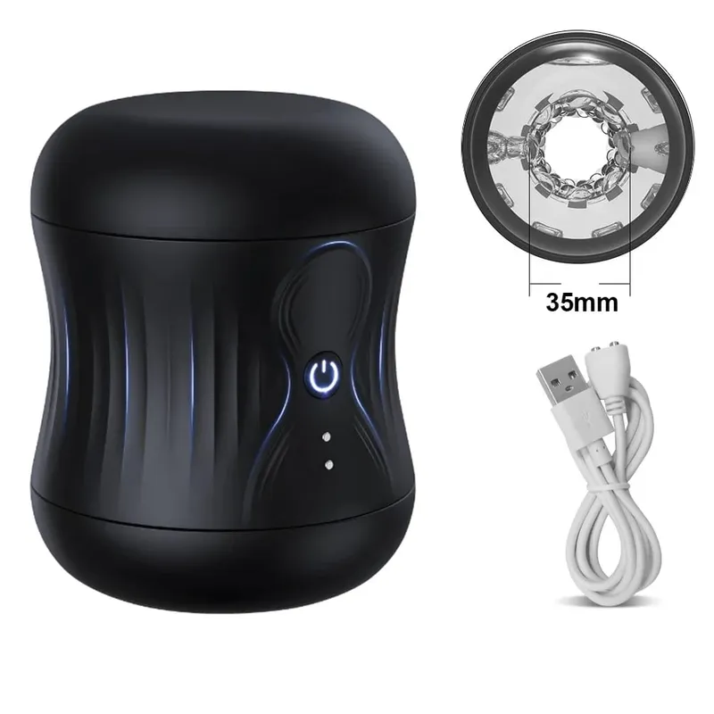 Automata férfi maszturbátor vibráló férfi nyitott végű, zsebes punci maszturbációs csésze puha szilikon felnőtt termékek férfi szexjáték — image 8