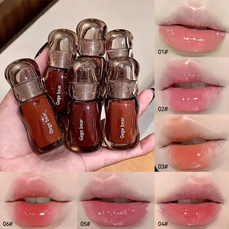Gege Bear Crystal Gloss Lip Tint — Autumn/Winter Hydrating Formula Mirror-Gloss Finish Youthful Plumping Effect — image 2