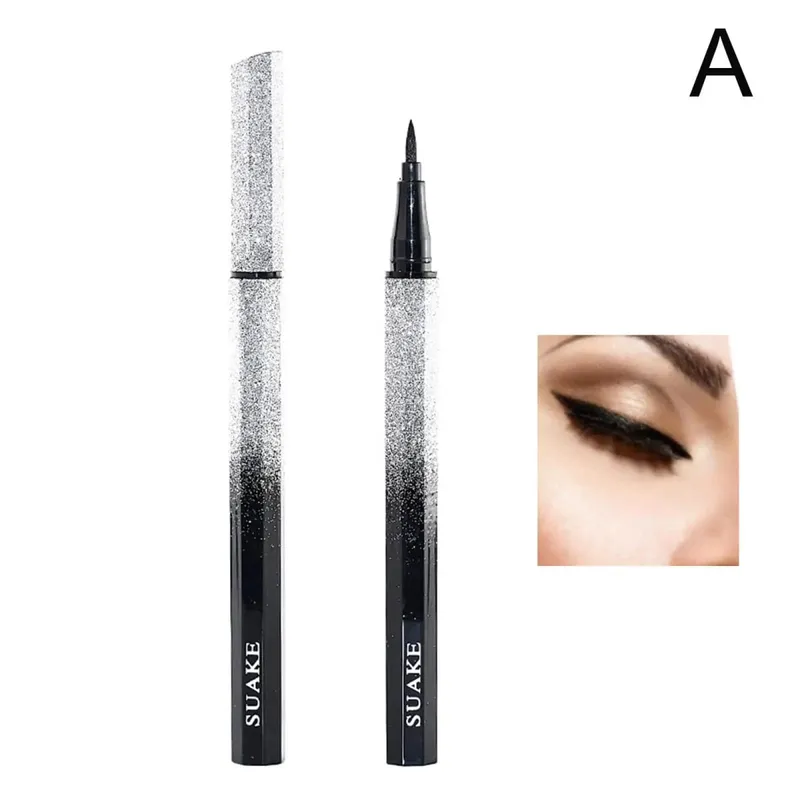 DIY Rotate Eyeliner Stamp Integrated Black Brown Dual-Tip Eyeliner Wing Stencil Waterproof Smudge-Proof Long Lasting Liquid Pen — image 9