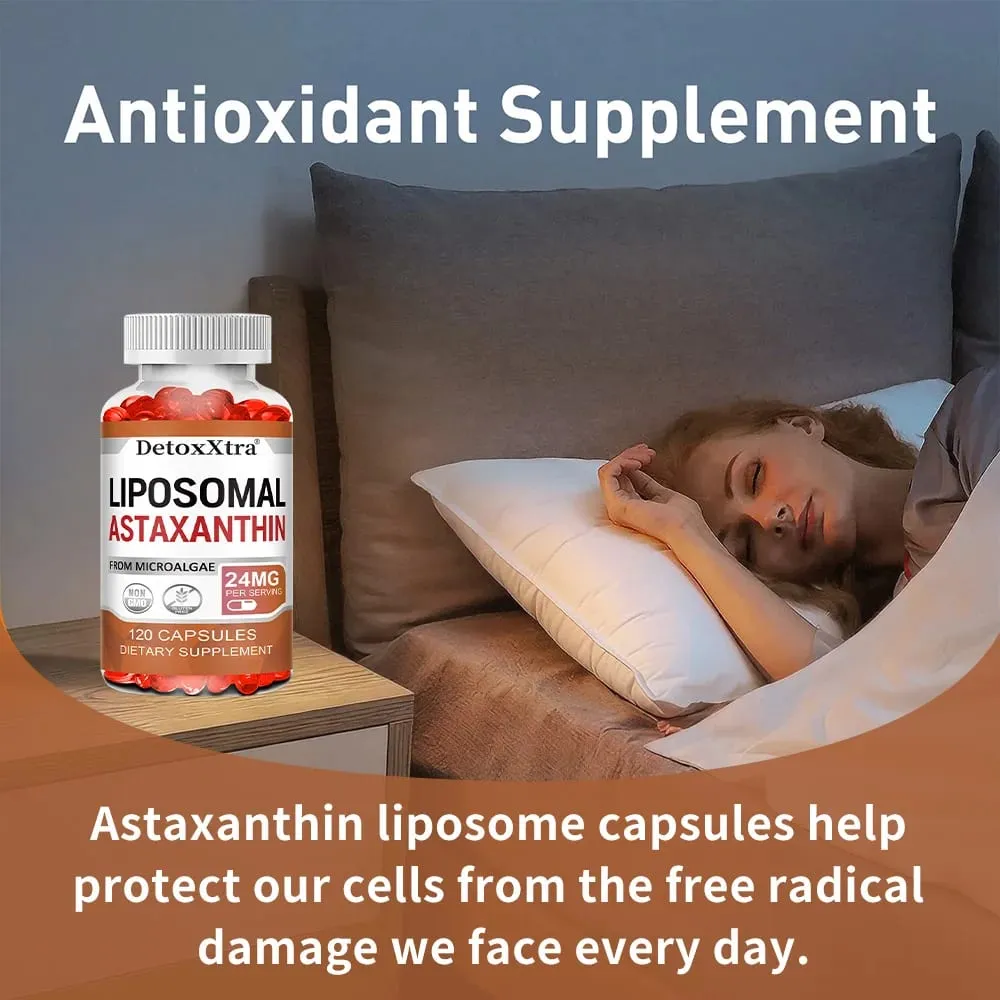 Liposomal Astaxanthin 24mg High Absorption Premium Antioxidant Supports Metabolism Eye Skin Joint & Immune Health Non-GMO — image 6