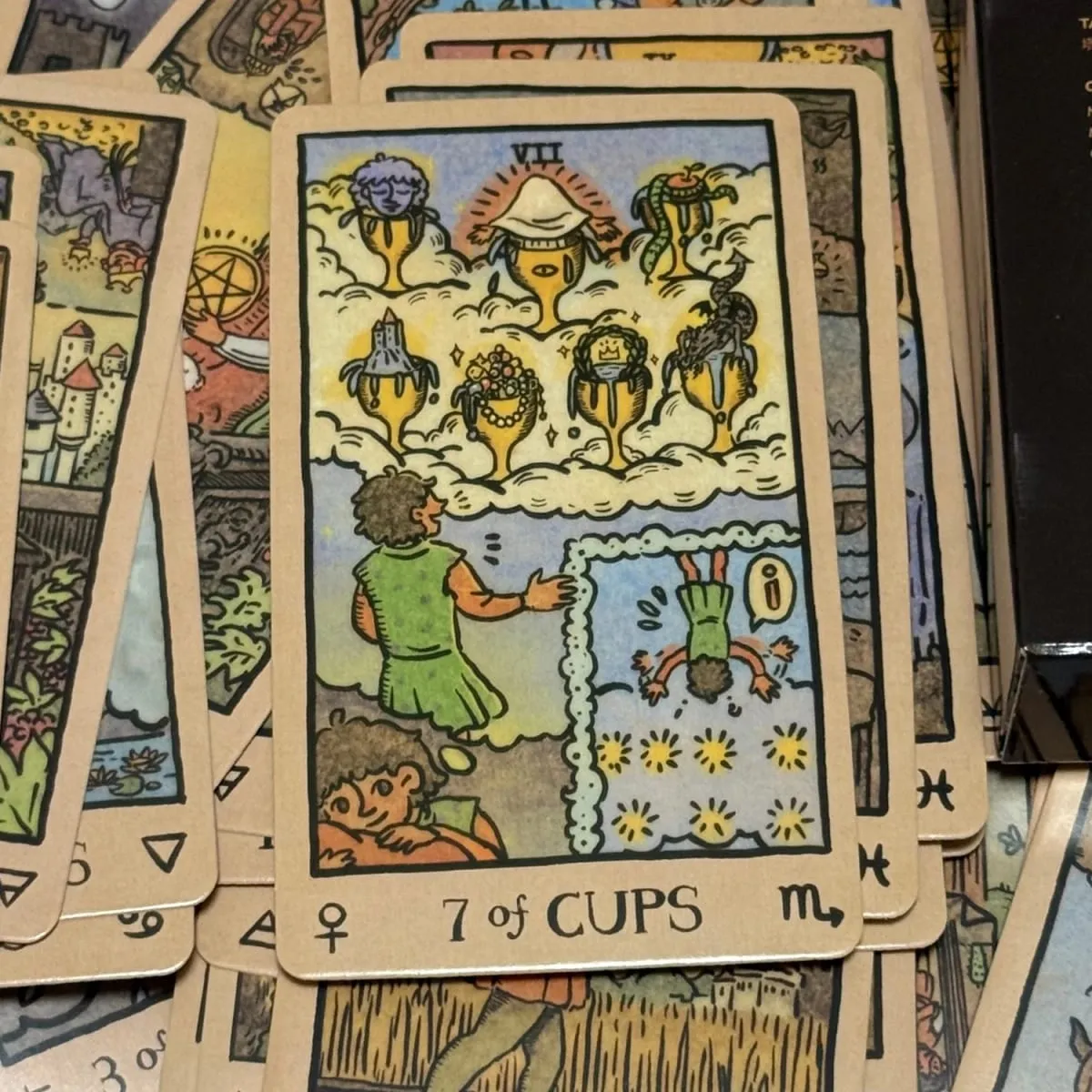 Akashic Eye Tarot kártyák English Portable Edition Könnyen olvasható útmutató Nagyszerű kezdőknek Jóslás meditáció és parti játékok