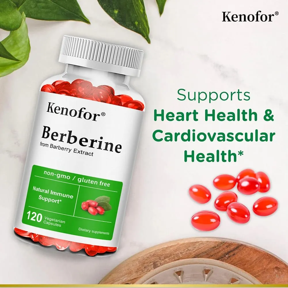 Premium Berberine Supplement Capsules - Supports Immune System Healthy Food Antioxidant NON-GMO — image 2