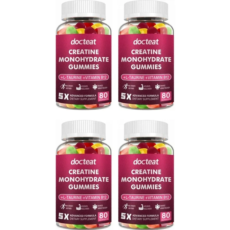 Creatine Monohydrate Gummies with L-Taurine and Vitamin B12 for Supports Training Performance and Daily Energy 80 Gummies — image 10