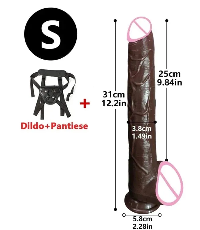 13.3in Super Long Penis Dildo Realistic Soft Dildo With Suction Cup Anal Sex Toys For Men Women Masturbator Huge Phallus