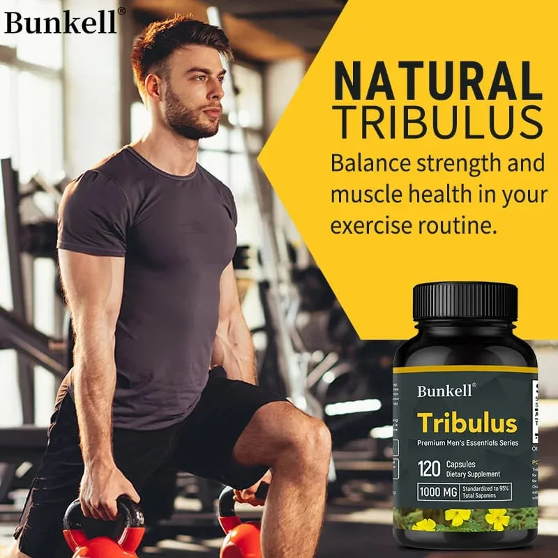 Tribulus Terrestris Capsules - Boosts Energy Improves Mood Enhances Endurance and Athletic Performance - 120 Capsules