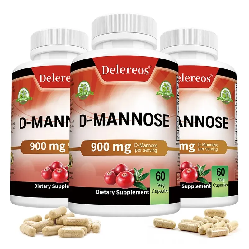 Βιολογική D-Mannose 900 mg ανά μερίδα 120 κάψουλες Υποστηρίζει σθεναρά τον καθαρισμό του ουροποιητικού συστήματος στις γυναίκες και την υγεία του προστάτη στους άνδρες