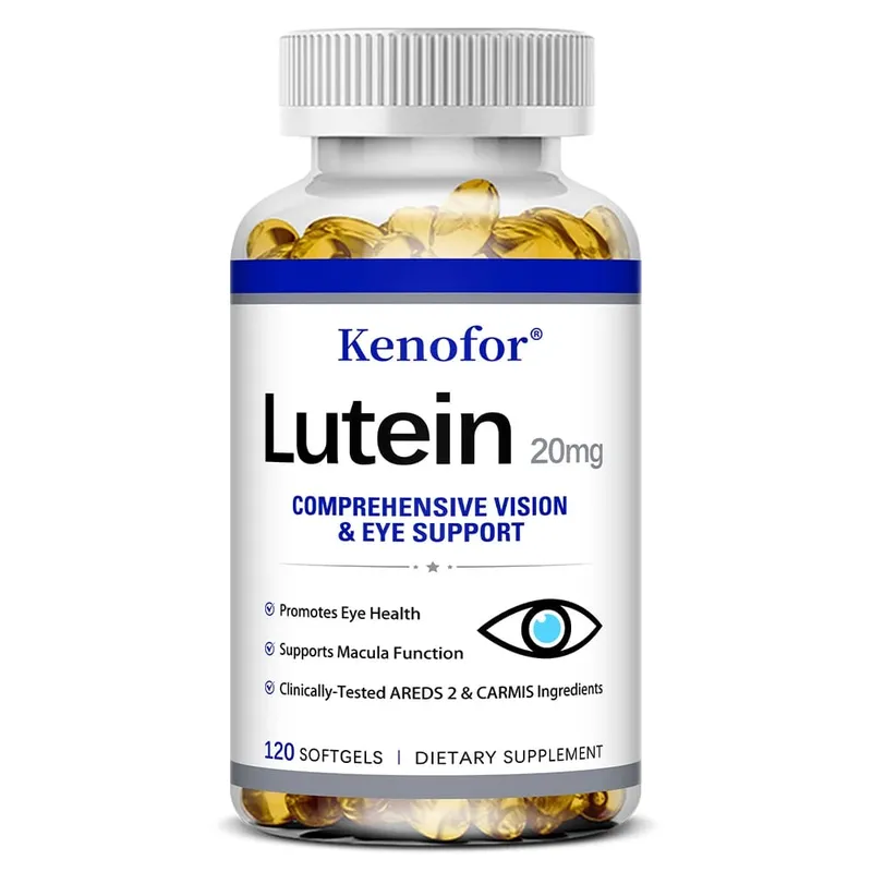 Lutein Capsules - na may Zeaxanthin at Vitamin E - Napakahusay na Antioxidant Eye Health na Nagpapabuti sa Kalusugan ng Paningin - 120 Capsules