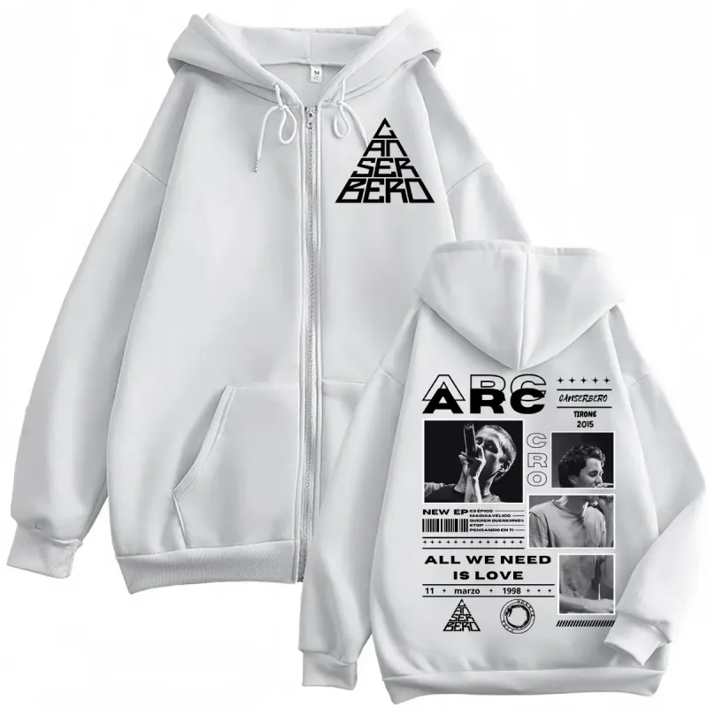 Canserbero Alles wat we nodig hebben is liefde Muerte Vida Merch Rits Hoodie Herenmode Hip Hop Zip Up Sweatshirts Casual Fleece Truien — image 6