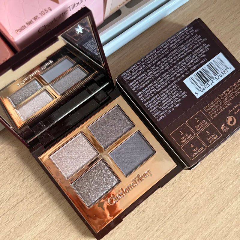 Charlotte Tilbury Four Color Palette Pillow Talk Eraggera Eyes Small Gold Tube Lipstick Easy To Apply Makeup Portable Cosmetics — image 10