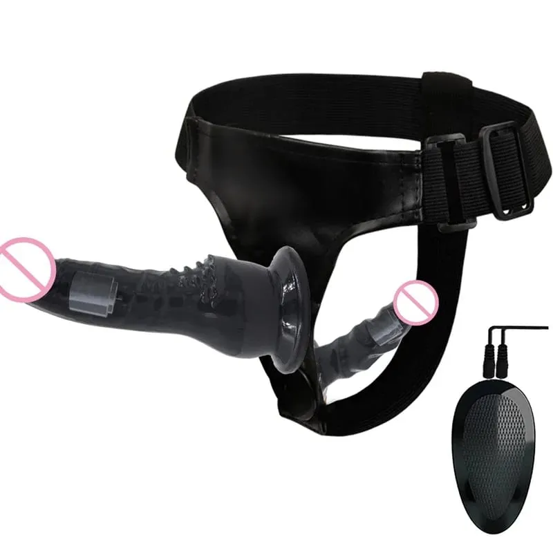 Strap On Big Dildo Vibrator Strapon Ultra Elastic Harness Belt Adult Sex Toys For Woman Lesbian Double Penis Realistic Dildos — image 9