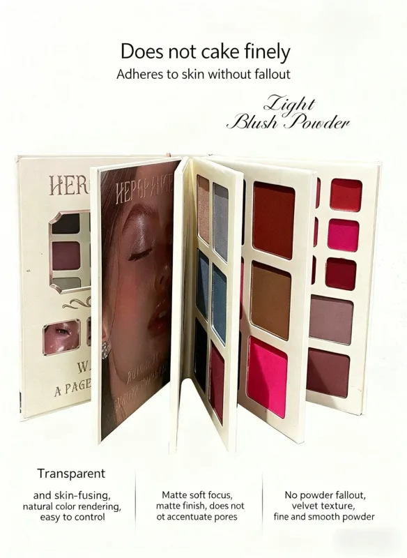 78 Colors Professional Eyeshadow Palette Book Design All In One Makeup Set Shimmer Matte Highlighter Contour Blush Lip Gloss Cos — image 2