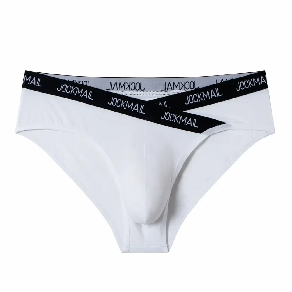 Jockmail Mens Underwear Low Waist Sexy Letter Sports Breathable Summer Ice Silk Briefs Big Bag Nylon Solid Color Man Panties — image 33