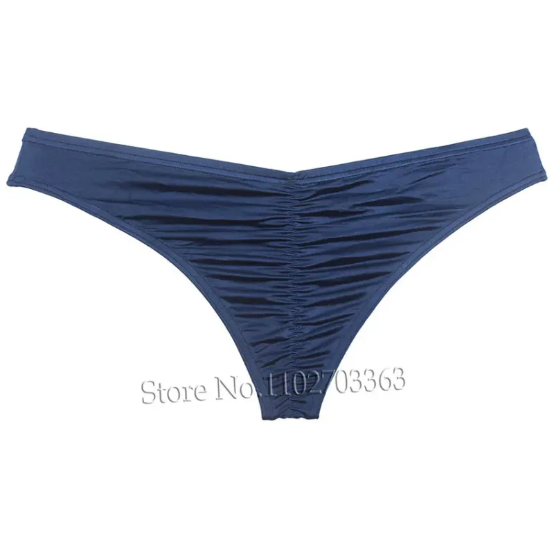Men's Bikini Briefs Triangle Underwear Pucker Back Micro Briefs Elastic Shiny Summer Low Rise Beach Briefs Sexy Silky Smooth — image 22