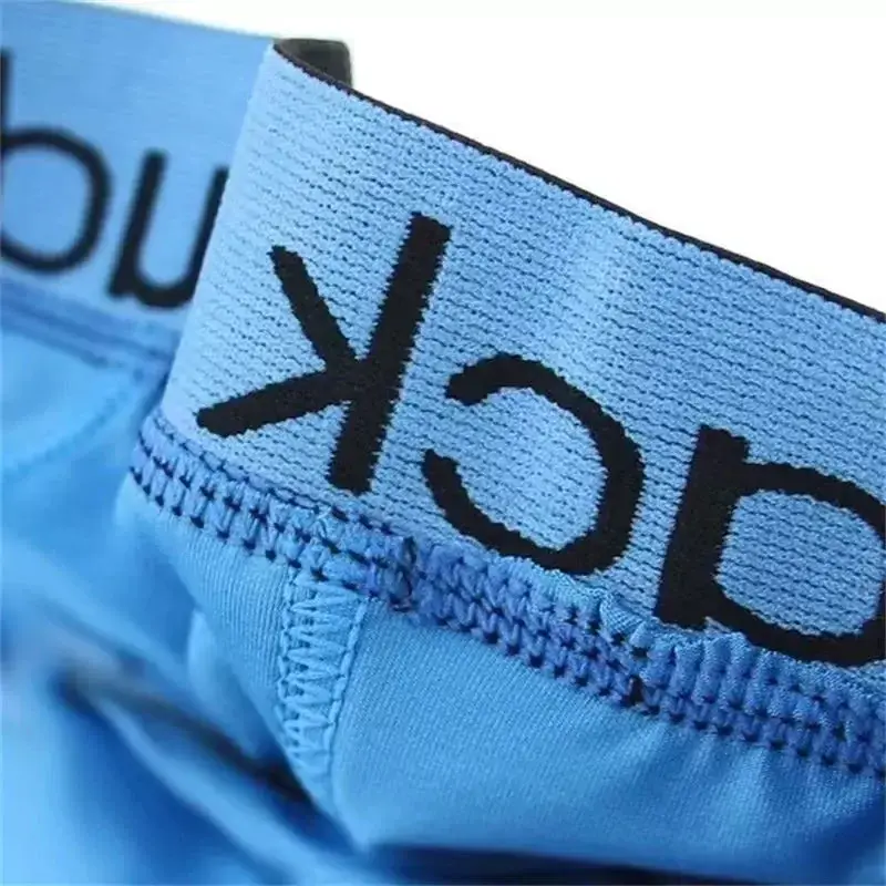 5Pcs/Men's Underwear Men Short Antibacterial Comfortable Sexy Boxer 3D Large Pouch Casual Solid Color Underwear Boxer MenPanties — image 9