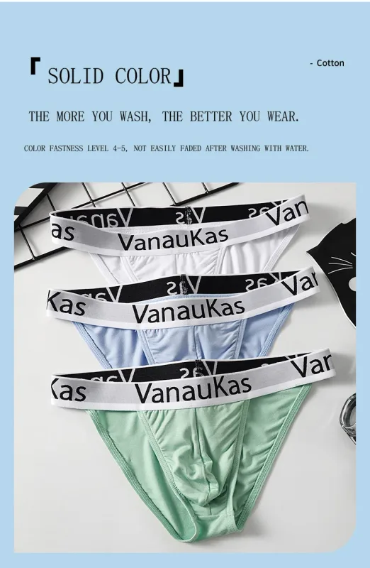 Men's High Cut Panties Soft Modal Fabric Low Rise Briefs Sexy Comfortable Underwear — image 13