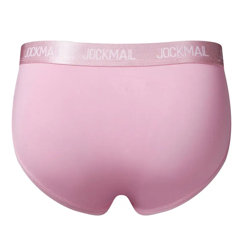 Jockmail Mens Underwear Low Waist Sexy Letter Sports Breathable Summer Ice Silk Briefs Big Bag Nylon Solid Color Man Panties — image 32