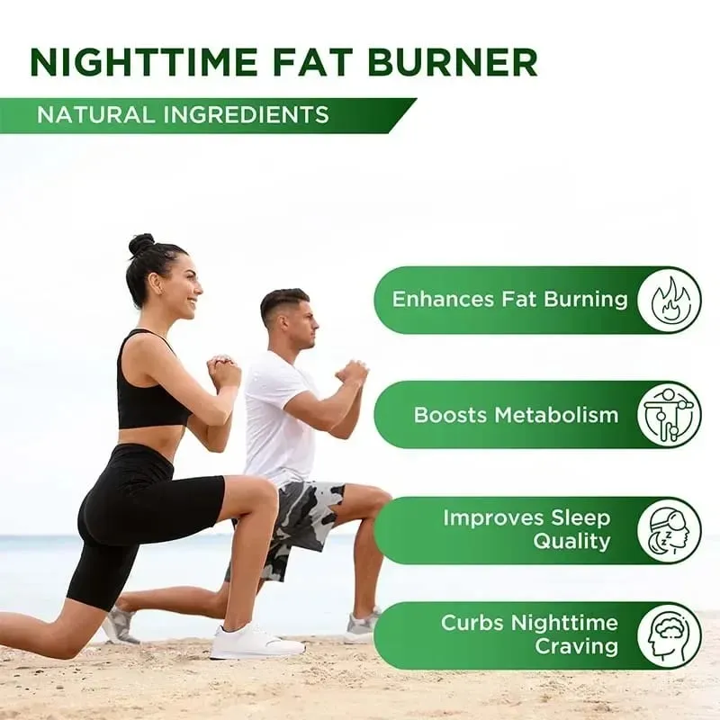 Nighttime Weight Loss Supplements - Appetite Suppressant Burns Fat Improves Digestion Promotes Sleep and Relaxation