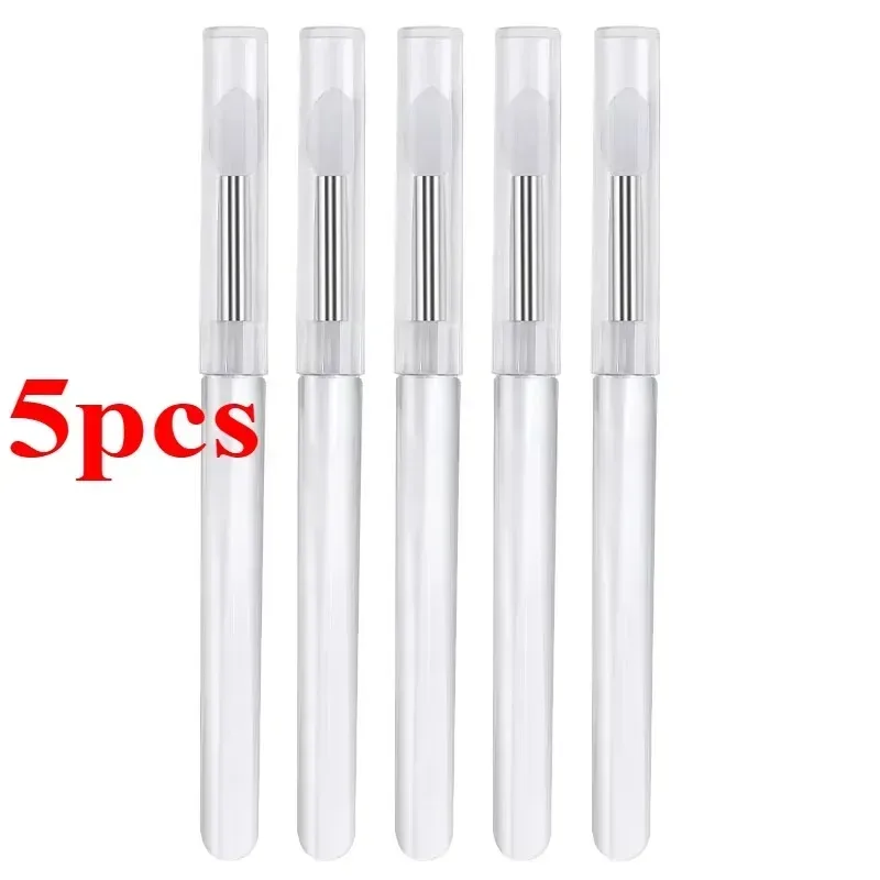 3/5/10 Chiếc Di Động Silicone Cọ Môi Có Nắp Mềm Mại Đa Năng Son Dưỡng Môi Applicator Son Môi Lipgloss Cọ Trang Điểm