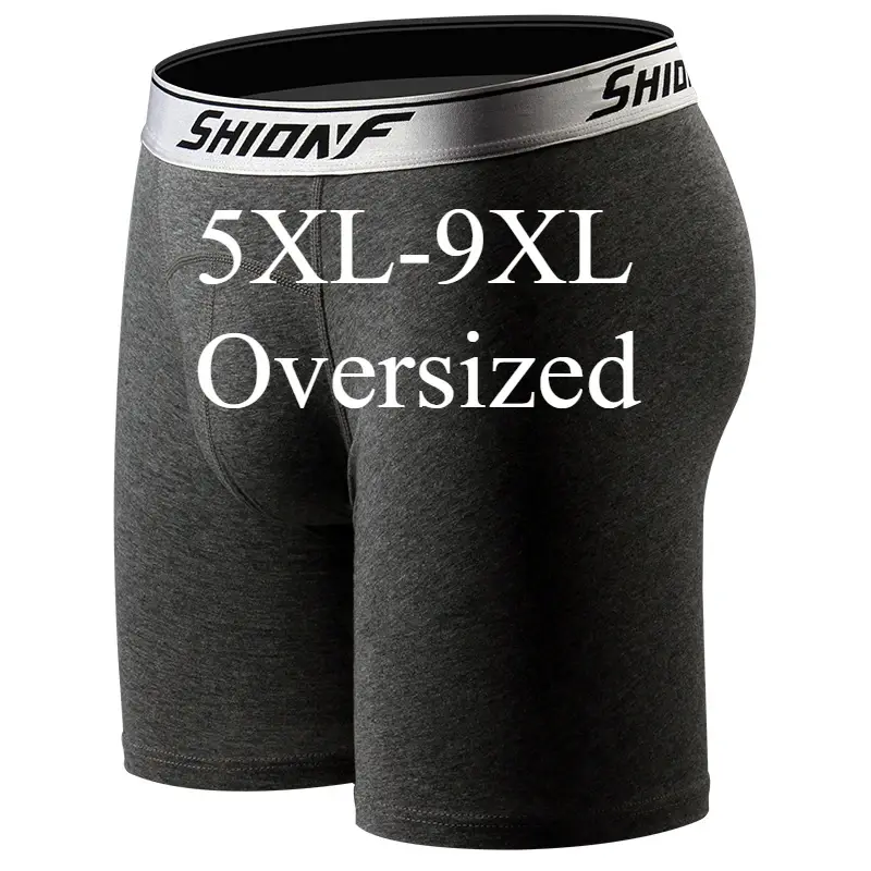 150kg 9xl calcinha esportiva masculina de algodão de grandes dimensões perna longa boxer secagem rápida jogging shorts de fitness masculino apertado correndo curto — image 13