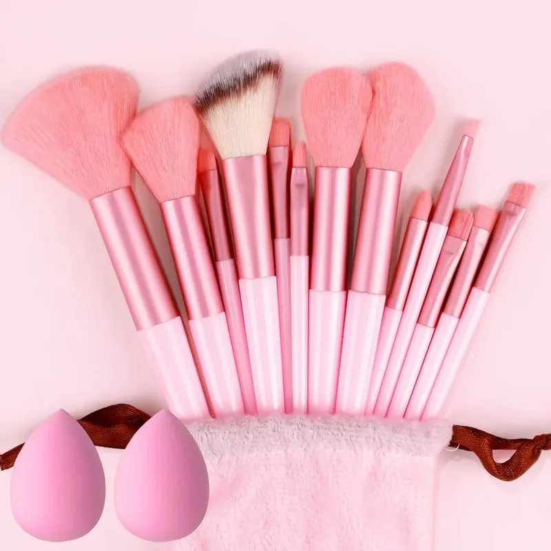 10/14 Stuks Make-Up Kwasten Set Oogschaduw Foundation Vrouwen Cosmetische Losse Poeder Blush Super Zachte Blending Make Up Borstel beauty Tool