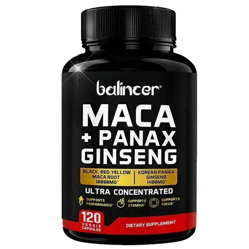 Κάψουλες Maca & Ginseng 10000mg (Κίτρινο+Κόκκινο+Μαύρο) Εκχύλισμα Δύναμη Αντοχή Μυϊκή Μάζα Ενέργεια & Μυϊκή Υποστήριξη — image 9