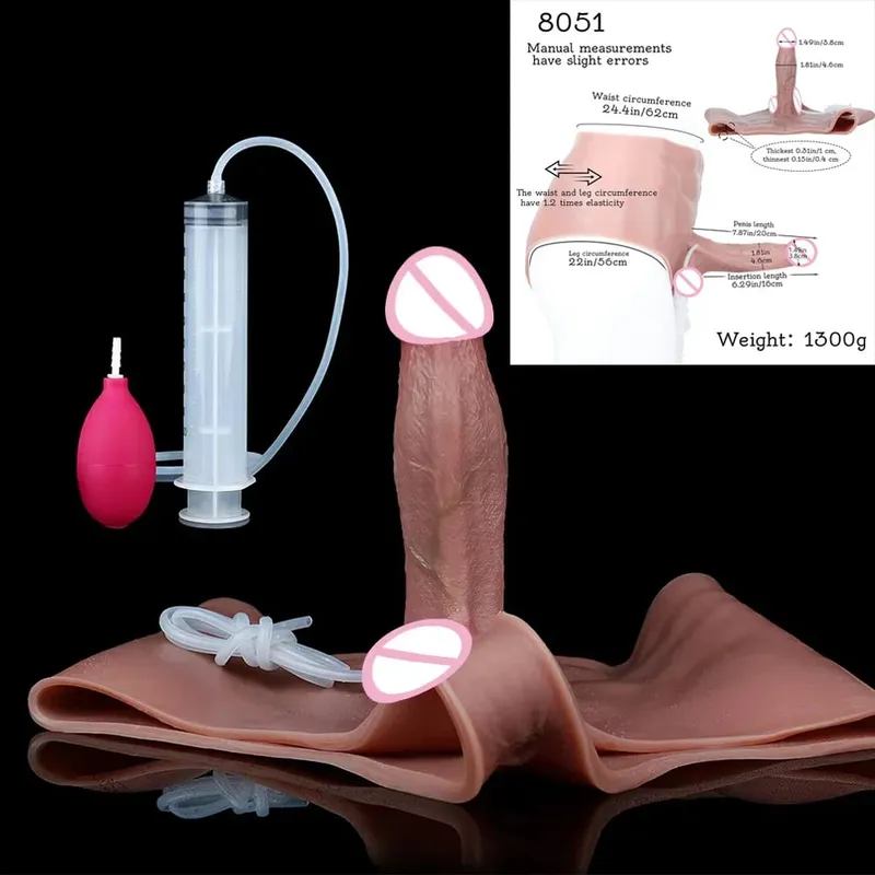 Tapón Anal de silicona, consolador para chorros, bragas con músculos abdominales, pene sólido, masturbador Anal vaginal, juguete sexual para mujer — image 11