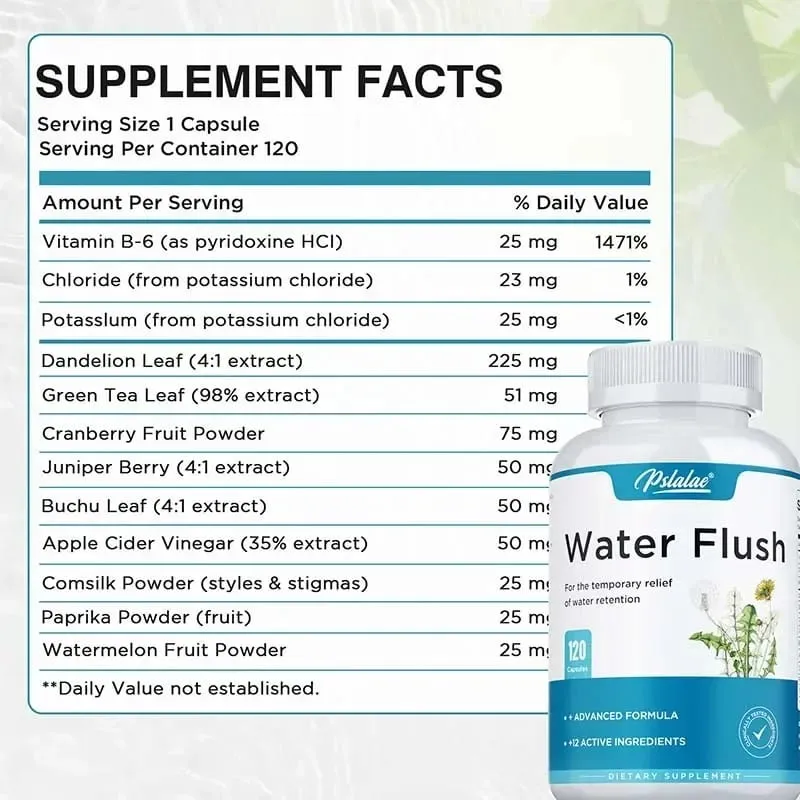 Diuretic Weight Loss Supplement - Help Eliminate Edema Bloating Healthy Urination Detox Fat Burning Weight Management Suppl