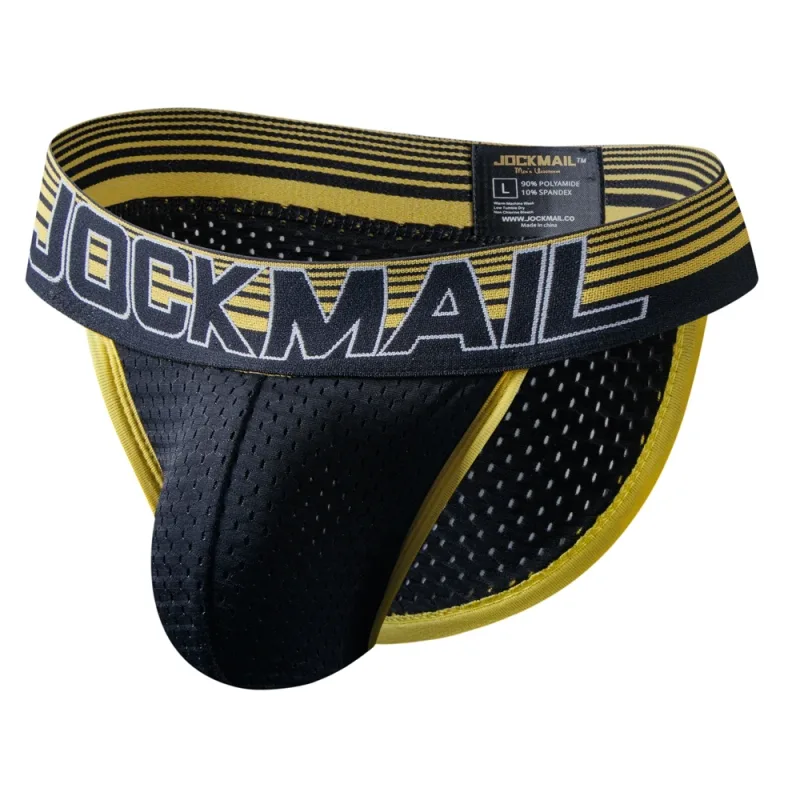 Jockmail Mans Underwear Gay Brief Nylon Mesh Sexy Low Waist Ropa Interior Hombre Letter Embroidery Sissy Panties Male Lingerie — image 51
