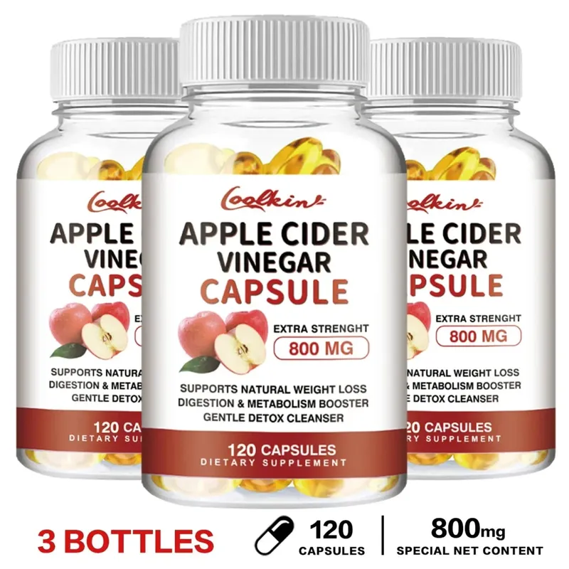 Apple Cider Vinegar Capsules - Fat Burning Appetite Suppressant Weight Management DetoxSupplements
