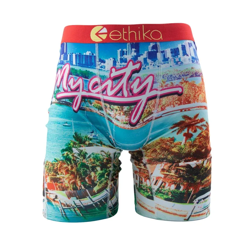1Pcs Men Underwear Boxers Breathable Mesh Crotch Mens Panties Plus Size S-3XL Summer Man Underpants Men's Boxers Briefs