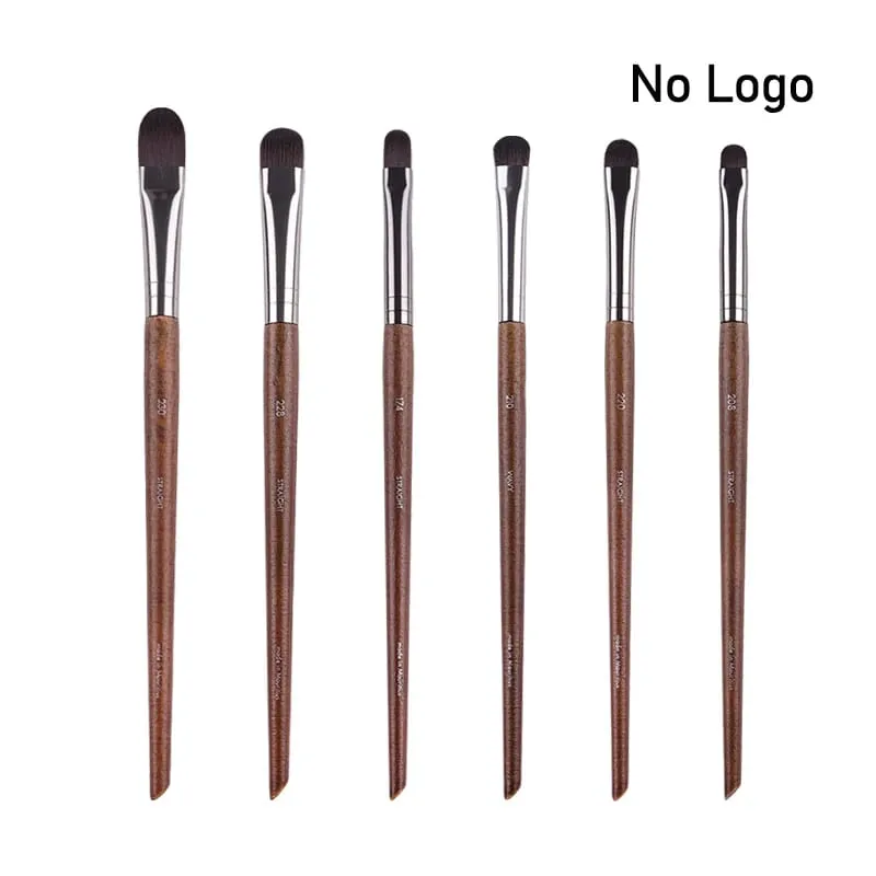 Natuurlijk hout Oogmake-up kwasten hele set Pro Crease Oogschaduw Make-up kit smudge highlighter wenkbrauw Lip wimperborstel praktisch
