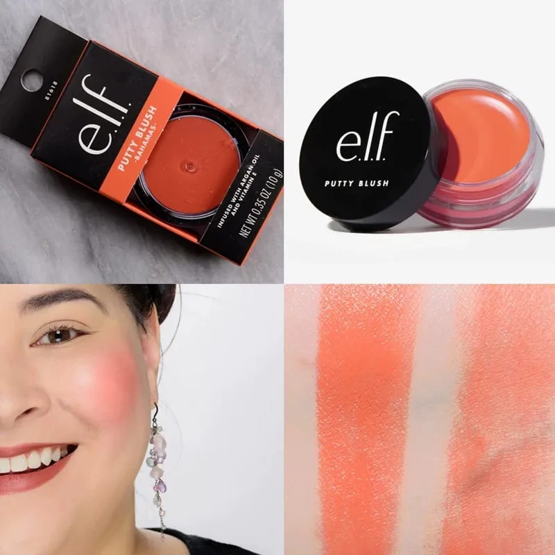 Elf Putty Blushcream Balm בגוונים ורודים בורה בורה מט זיגוג פנינה ומנצנץ לשפתיים לאיפור לחות לשפתיים