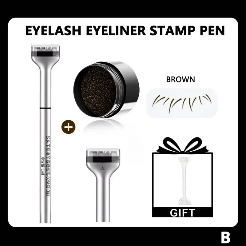 3in1 Eye Makeup Stamp Φορητό Lasting-Sudge-proof Stamp Stamp Eyeliner & Mole Fast Application Σετ μακιγιάζ ματιών Εργαλεία μακιγιάζ βλεφαρίδων — image 10