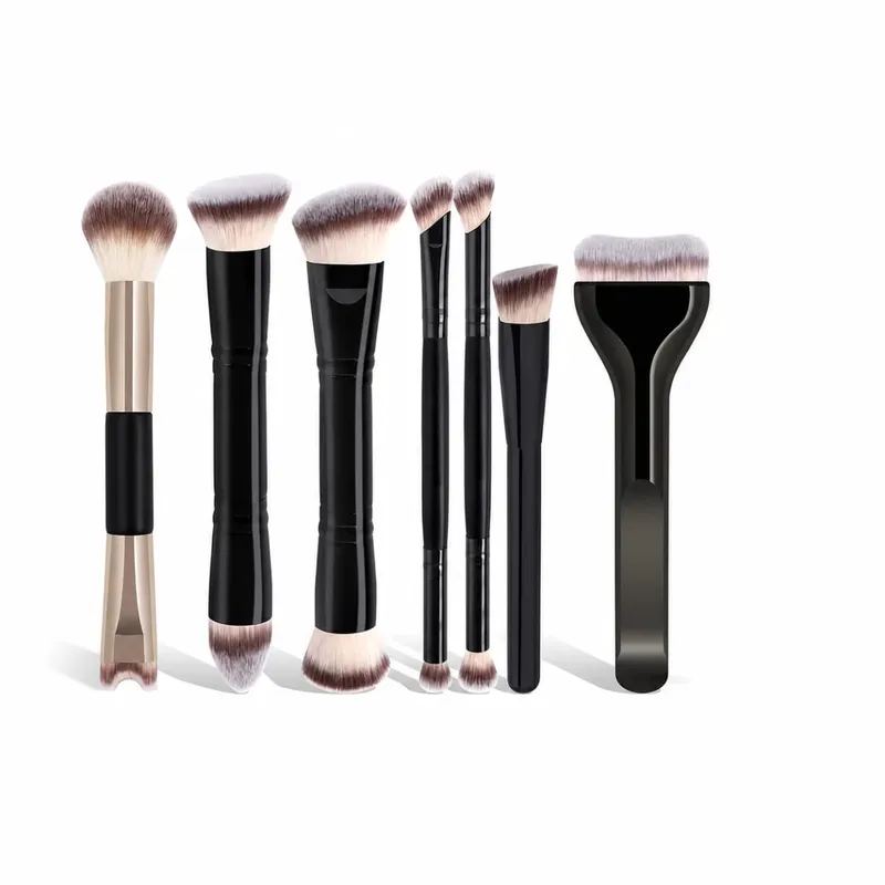 7-delige professionele make-upborstelset Foundation Brush Poederkwast Oogschaduwborstel Blending Brush Tool Zacht voor reizen