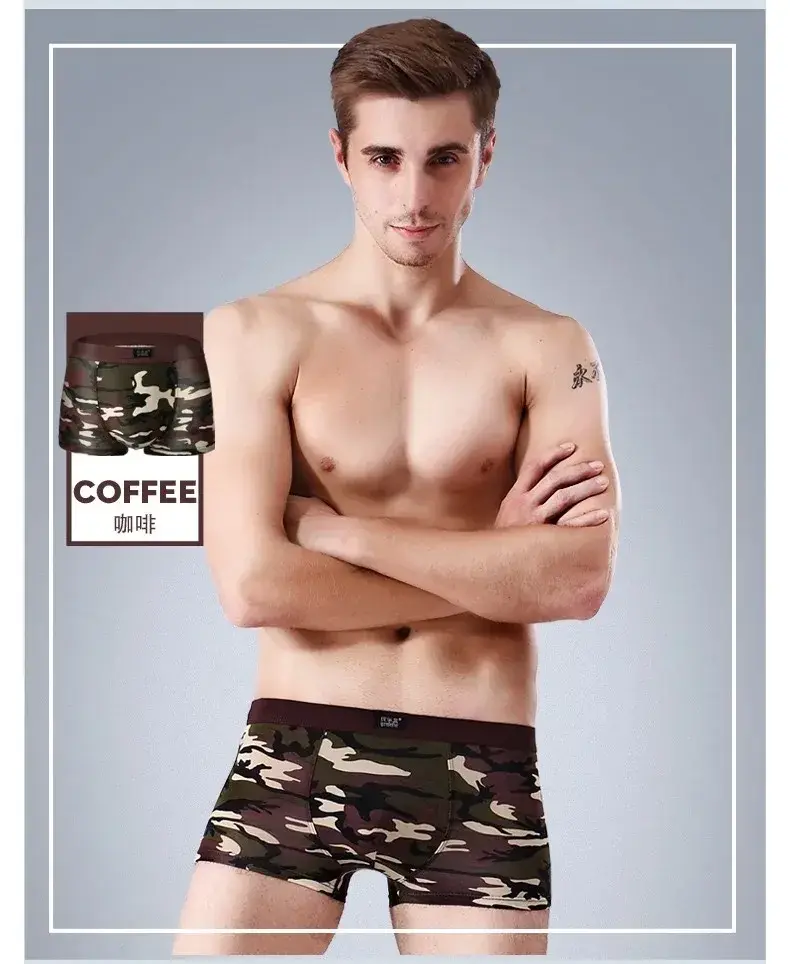 4Pcs Camouflage Boxer Men Underwear High-quality Bamboo Fiber High Elasticity Sexy Men Boxer Shorts Underwear Hombre Underpants — image 8