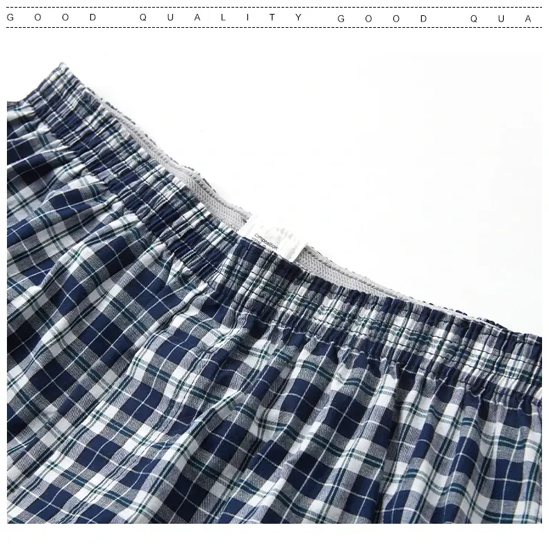 3/5/10Pcs/lot Boxer Men Underwear Cotton Man Short Breathable Plaid Flexible Shorts Boxer Male Underpants Plus Size BoxerShorts — image 2