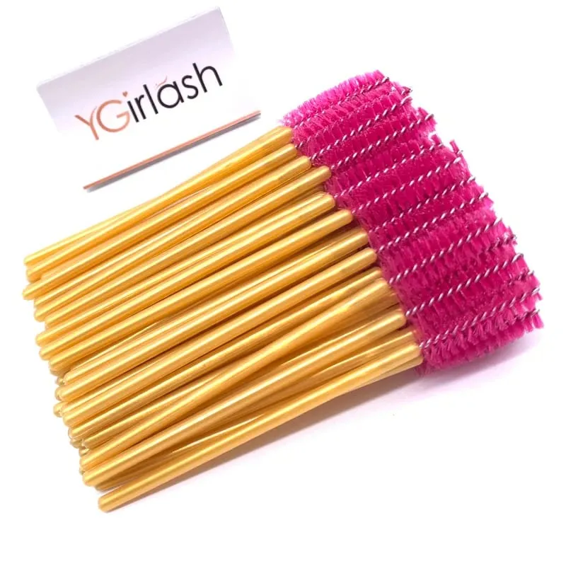 YGirlash 50Pcs Lash Swans Crystal Eyelash Applicator Μίας χρήσης Διαμαντένια λαβή Nylon Mascara Wands Brush Cosmetic Tools — image 32